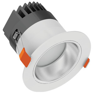 VELOCE 4IN 13W 120-277V 3000K 70Â° SILVER BAFFLE FROSTED ROUND 960lm