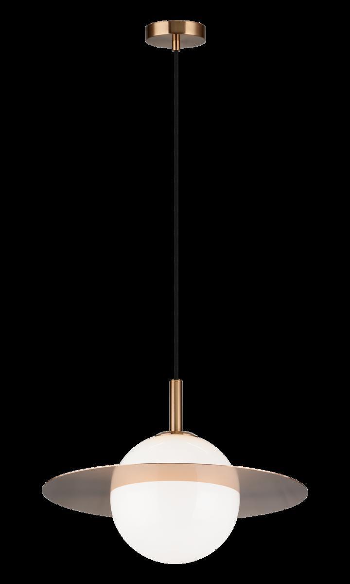 Saturn Aged Gold Brass Pendant