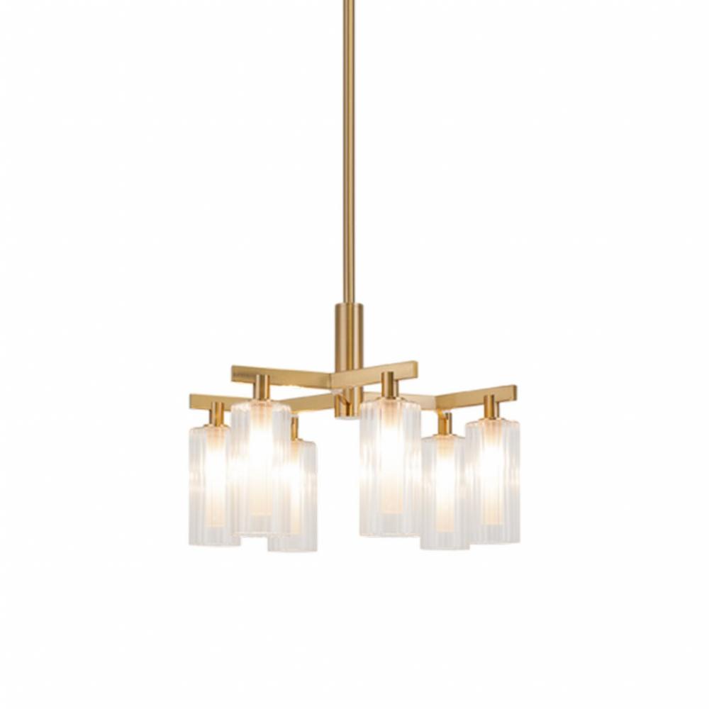 Kristof Aged Gold Brass Chandelier