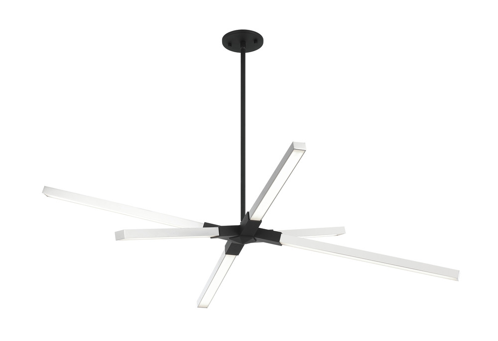 Asterisk Matte Black + Chrome Pendant