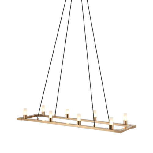 Cascadian Aged Gold Brass Chandelier