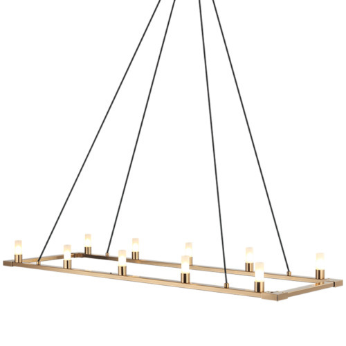 Cascadian Aged Gold Brass Chandelier