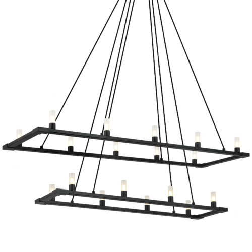 Cascadian Matte Black Chandelier