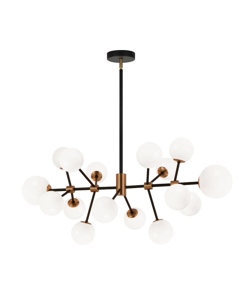 Novu Aged Gold Brass Chandelier