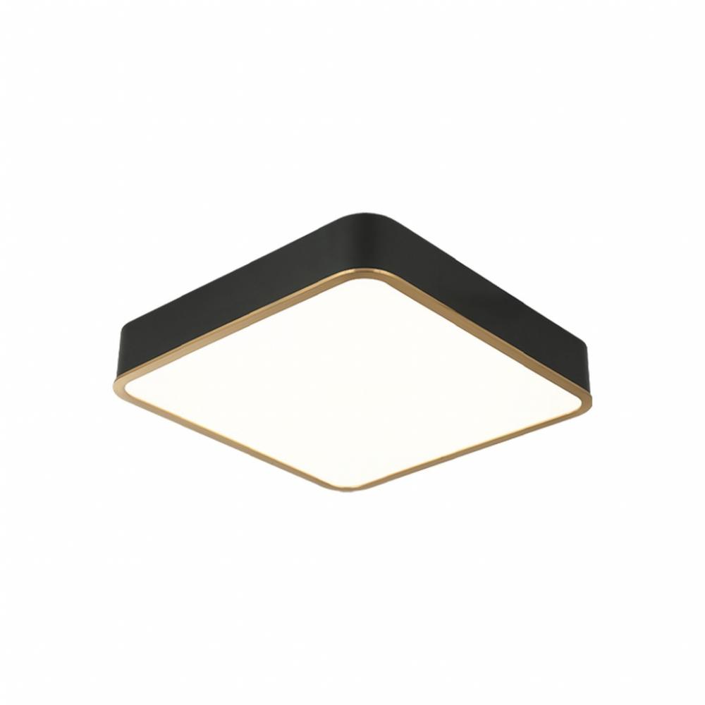 Ainslay Black + Aged Gold Brass Ceiling Mount