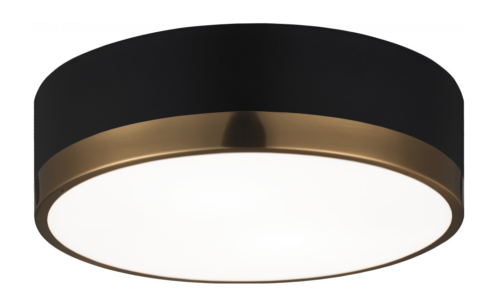 Trydor Black, Aged Gold Brass Ceiling Mount