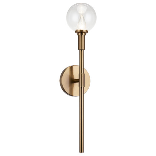 Candlestix Aged Gold Brass Wall Sconce