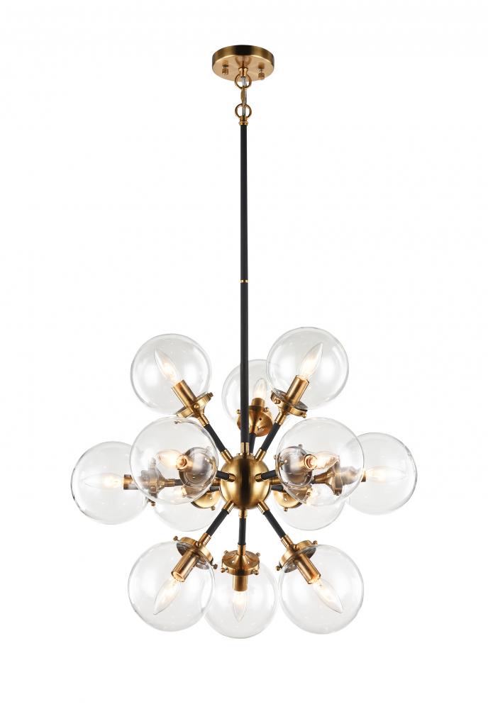 Soleil Aged Gold Brass Chandelier