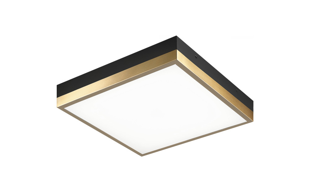 Tux Black + Aged Gold Brass Flush Mounts