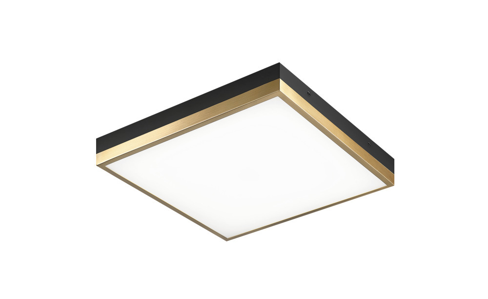 Tux Black + Aged Gold Brass Flush Mounts