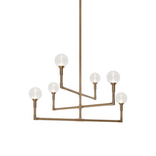 Matteo Lighting C64806AGCL - Candlestix Aged Gold Brass Chandelier