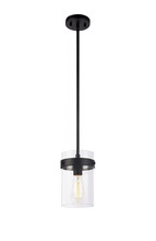 Matteo Lighting C78401BK - Zale Black Pendant