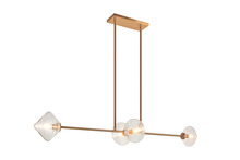 Matteo Lighting C81744AGCL - Novo Aged Gold Brass Pendant