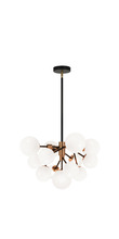 Matteo Lighting C83013AGOP - Novu Aged Gold Brass Chandelier