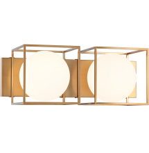 Matteo Lighting S03802AG - Squircle Aged Gold Brass Wall Sconce