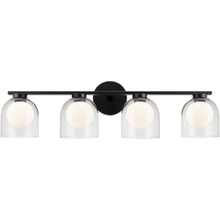 Matteo Lighting W60704BKCL - Derbishone Black Wall Sconce