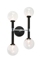 Matteo Lighting W75304BKCL - Stellar Black Wall Sconce