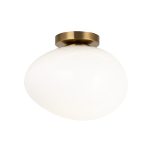 Matteo Lighting WX63611AGOP - Melotte Aged Gold Brass Wall Sconce / Ceiling Mount