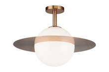Matteo Lighting X60411AGOP - Saturn Aged Gold Brass Flush Mounts