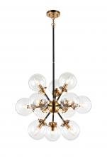 Matteo Lighting C62812AGCL - Soleil Aged Gold Brass Chandelier