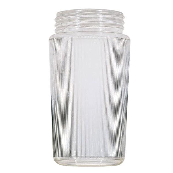 Lexan Prismatic Cylinder; 3-11/64 inch Screw Fitter; 8-1/2 inch Height; 3-3/4 inch Diameter