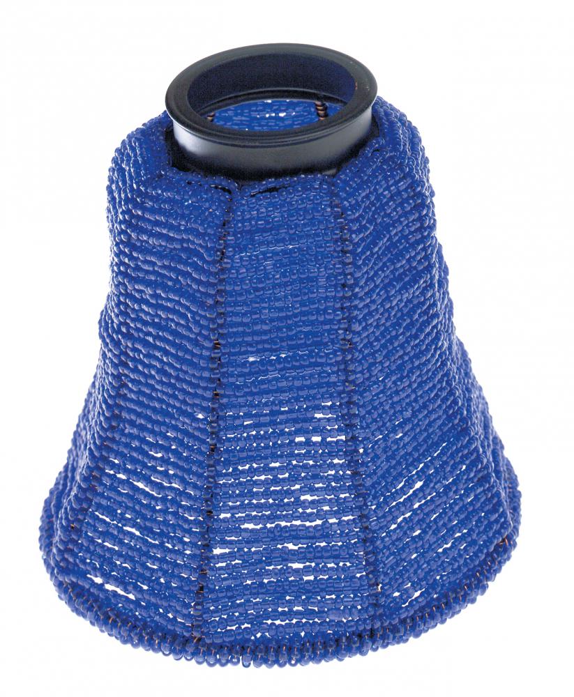 Beaded Shade; Blue Color; 5"; 2-1/4" Fitter