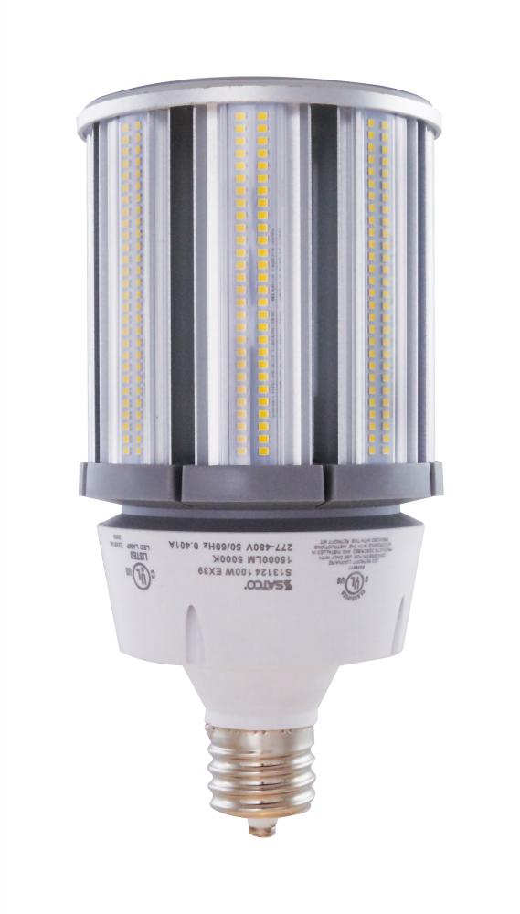 100 Watt LED HID Replacement; 5000K; Mogul extended base; Type B Ballast Bypass;277-480 Volt
