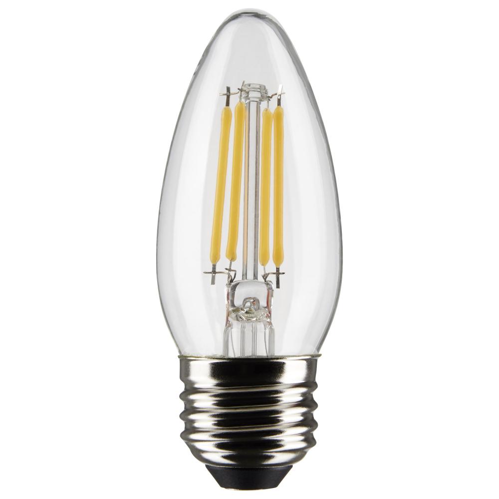 5.5 Watt B11 LED; Clear; Medium base; 90 CRI; 4000K; 120 Volt