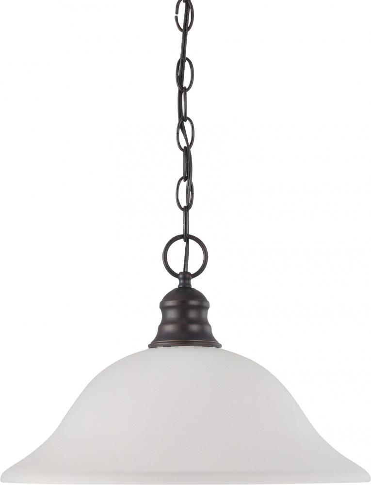 1-Light 16" Pendant Light in Mahogany Bronze Finish with Frosted Glass and (1) 18W GU24 Lamp