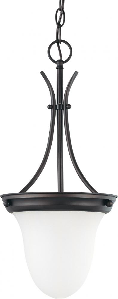 1-Light 10" Pendant Light in Mahogany Bronze Finish with Frosted Glass and (1) 13W GU24 Lamp