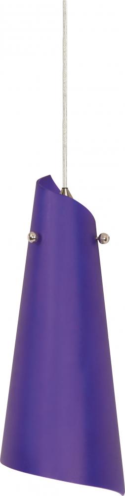 1 Light - 4" - Halogen Pendant - Cobalt Paper Twist