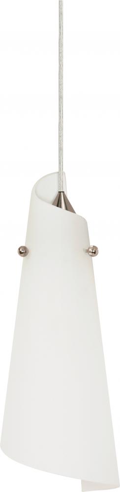 1 Light - 4" - Halogen Pendant - Arctic White Paper Twist