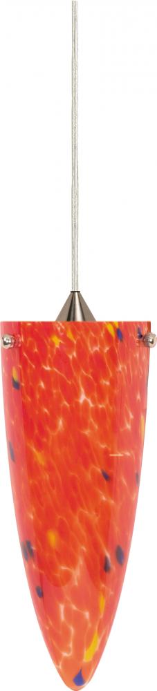 1 Light - 4" - Halogen Pendant - Molten Lava Cone