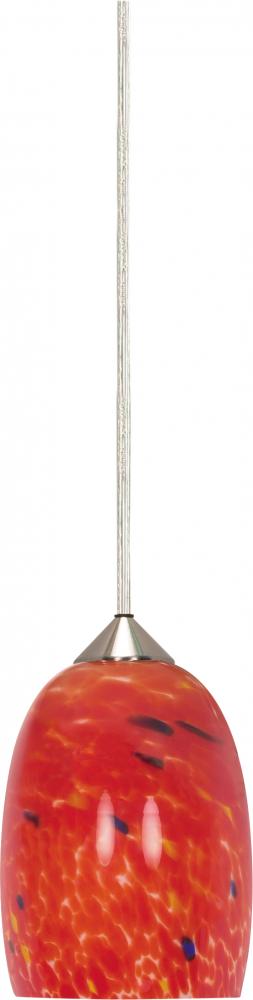 1 Light - 5" - Halogen Pendant - Molten Lava Brandy
