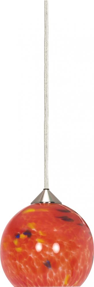 1 Light - 6" - Halogen Pendant - Molten Lava Sphere