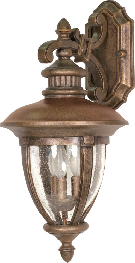 Galeon - 3 Light - 24" - Wall Lantern - Arm Down w/ Clear Seed Glass