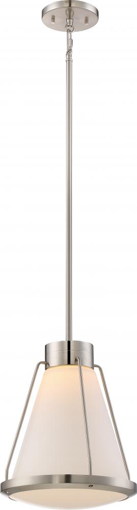 Hydro LED Pendant with White Glass