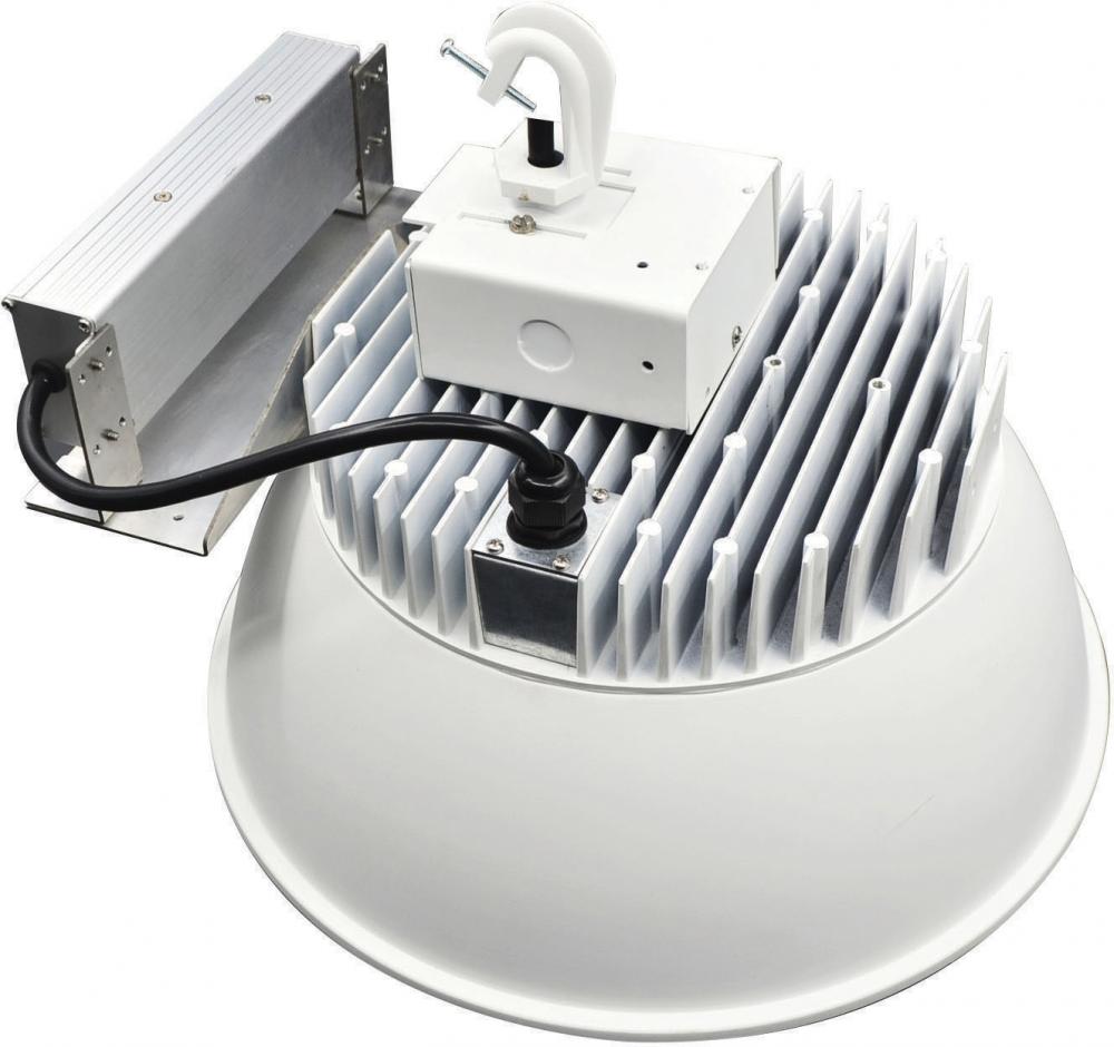 LED High bay 215 Watt; Anodized Aluminum Reflector with Tempered Glass; White Finish; 120-277V