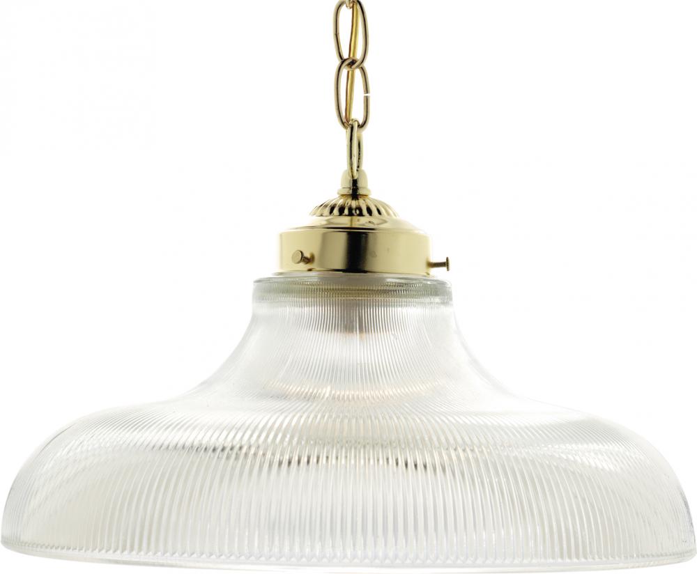1 Light - 12" - Pendant - Prismatic Railroad Shade
