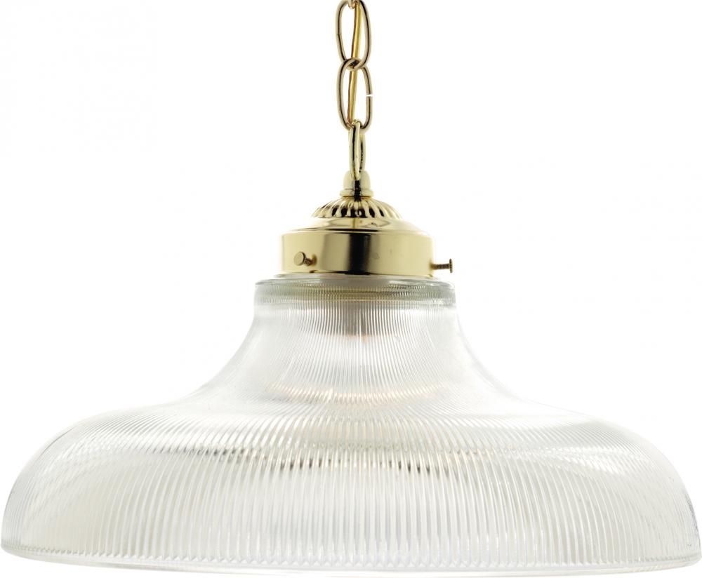 1 Light - 15" - Pendant - Prismatic Railroad Shade