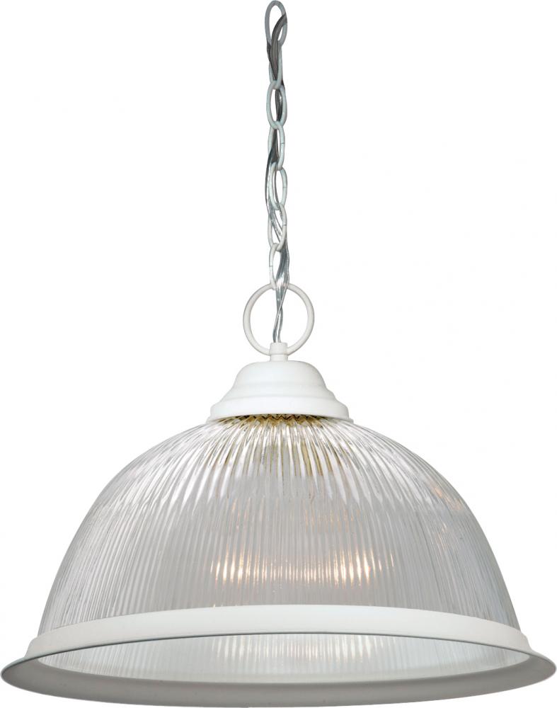 1 Light - 15" - Pendant - Clear Prismatic Dome