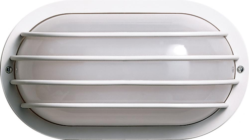 1 Light CFL - 10" - Oval Cage Wall Fixture - (1) 9W Twin Tube Incl