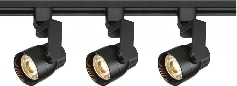 Track Lighting Kit - 12 Watt LED per Head - 3000K - 4 foot Track - 36 degree - Round shape with