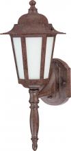 Nuvo 60/2202 - 1-Light Outdoor Wall Lantern (Arm Up) with Photocell in Old Bronze Finish and Frosted Glass (1) 13W