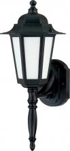 Nuvo 60/2203 - 1-Light Outdoor Wall Lantern (Arm Up) with Photocell in Textured Black Finish and Frosted Glass (1)