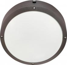 Nuvo 60/2542 - 2-Light Round Wall/Ceiling Light in Architectural Bronze Finish with Photocell and (2) 13W GU24