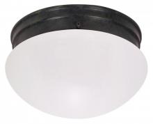 Nuvo 60/2653 - 2-Light 8" Close-To-Ceiling Flush Mounted Light Fixture in Mahogany Bronze Finish and Frosted