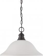 Nuvo 60/3363 - 1-Light 16" Pendant Light in Mahogany Bronze Finish with Frosted Glass and (1) 18W GU24 Lamp