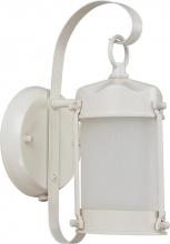 Nuvo 60/3944 - 1-Light Piper Lantern Outdoor Light Fixtures with Photocell in White Finish with Frosted Glass and