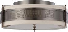 Nuvo 60/4437 - Diesel - 4 Light Large Flush with Khaki Fabric Shade - Hazel Bronze Finish